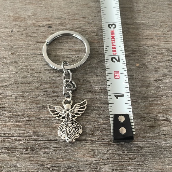 Vintage Silver Tone Angel Keychain - Picture 3 of 4